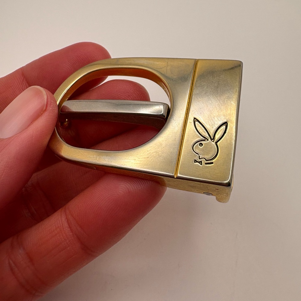 Vintage Gold Playboy Belt Buckle